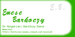 emese barkoczy business card